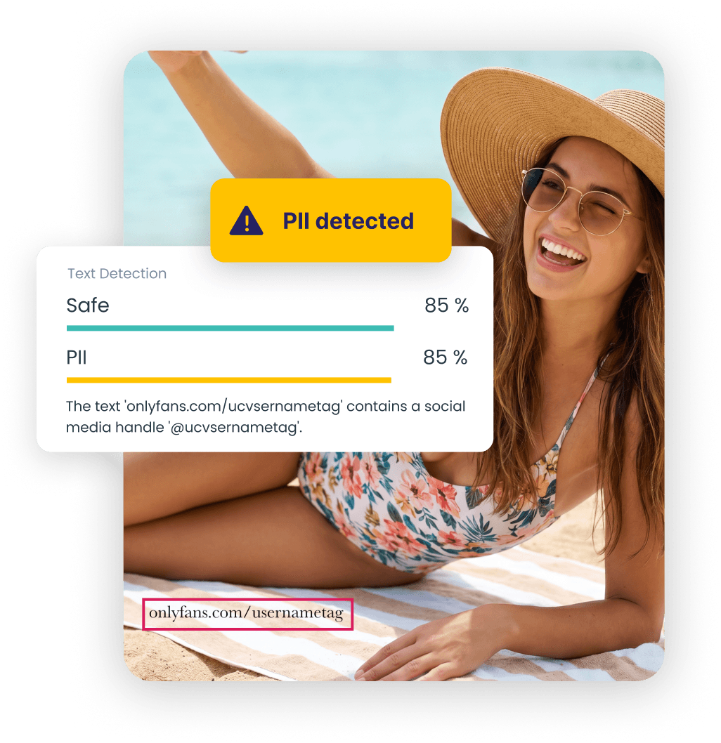 Text-in-image analysis on marketplace visual content
